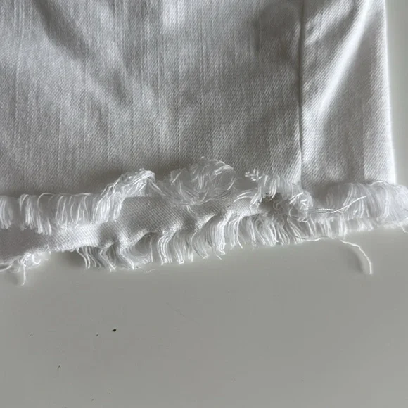 White Denim Ripped Jean Shorts from LOFT size 2 - Picture 3 of 7